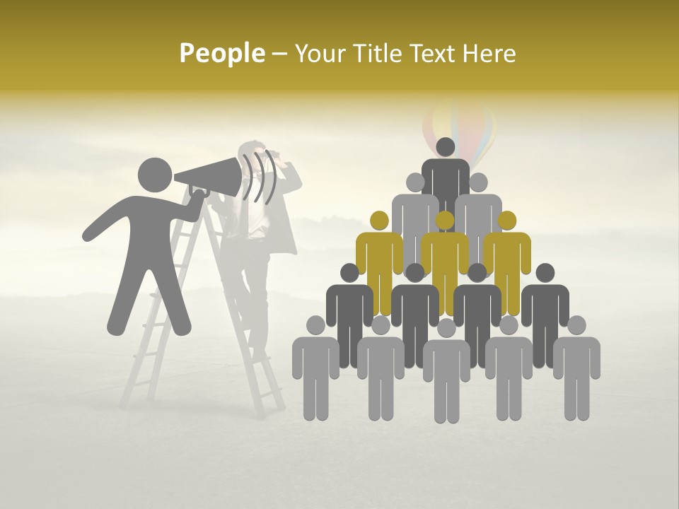 Success Stairs Altitude PowerPoint Template