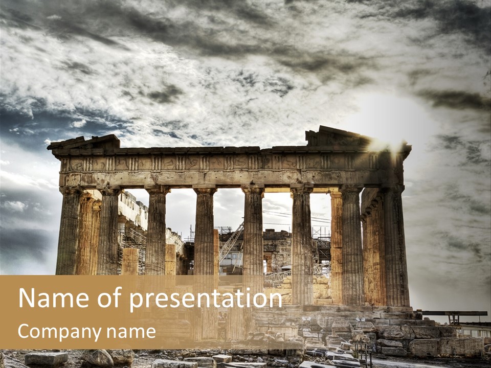 Stadium Hellas Travel PowerPoint Template
