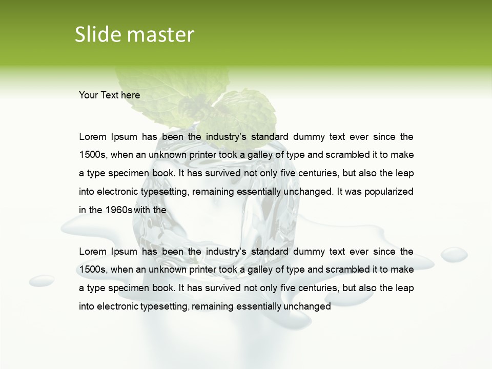 Fresh Ice Cool PowerPoint Template