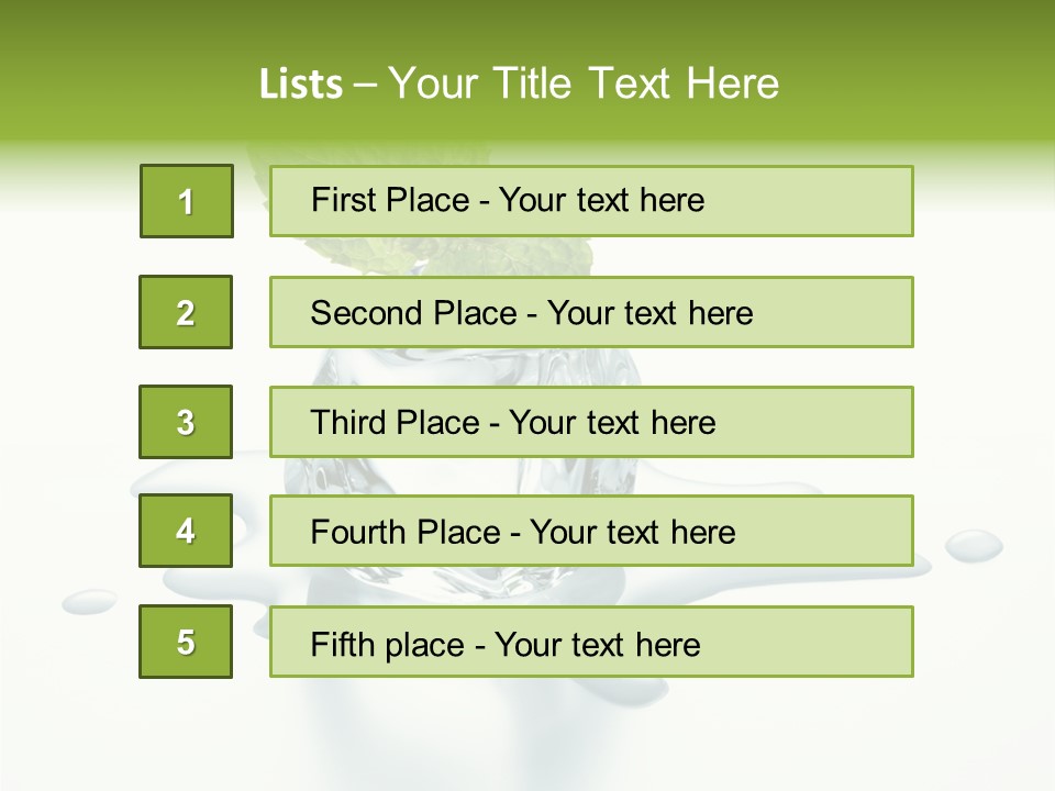 Fresh Ice Cool PowerPoint Template