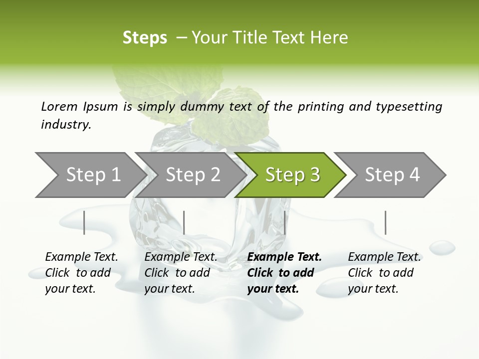 Fresh Ice Cool PowerPoint Template