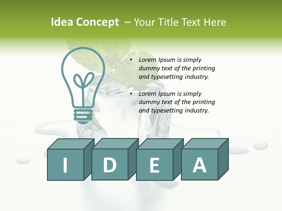 Fresh Ice Cool PowerPoint Template