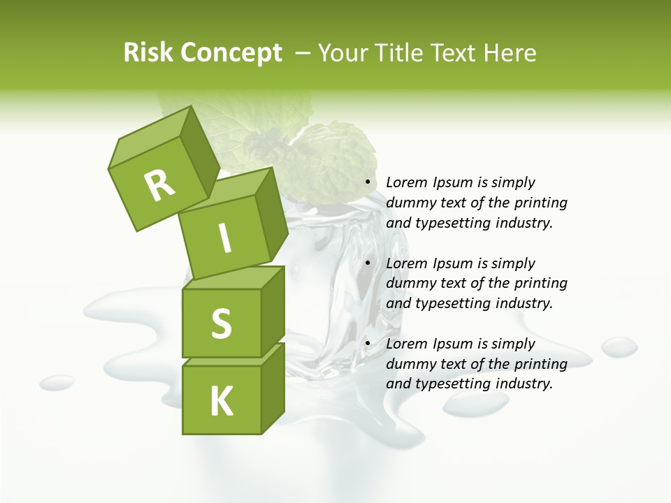 Fresh Ice Cool PowerPoint Template