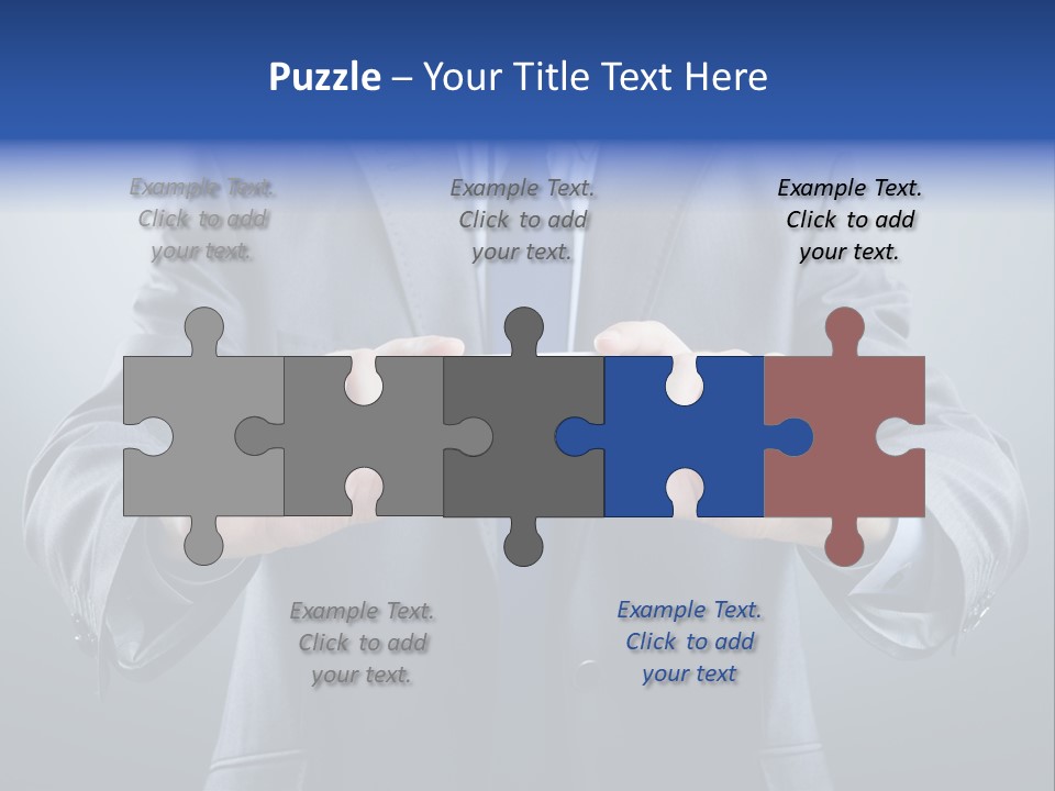 A Man In A Suit Holding A Business Card PowerPoint Template