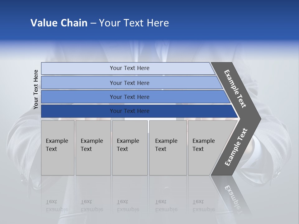 A Man In A Suit Holding A Business Card PowerPoint Template