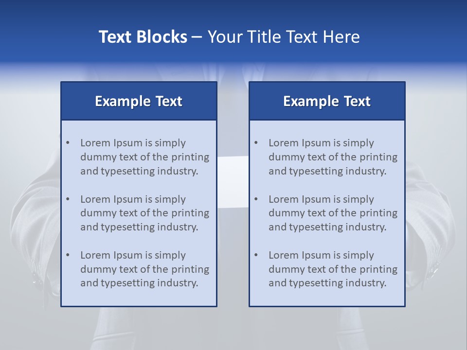 A Man In A Suit Holding A Business Card PowerPoint Template