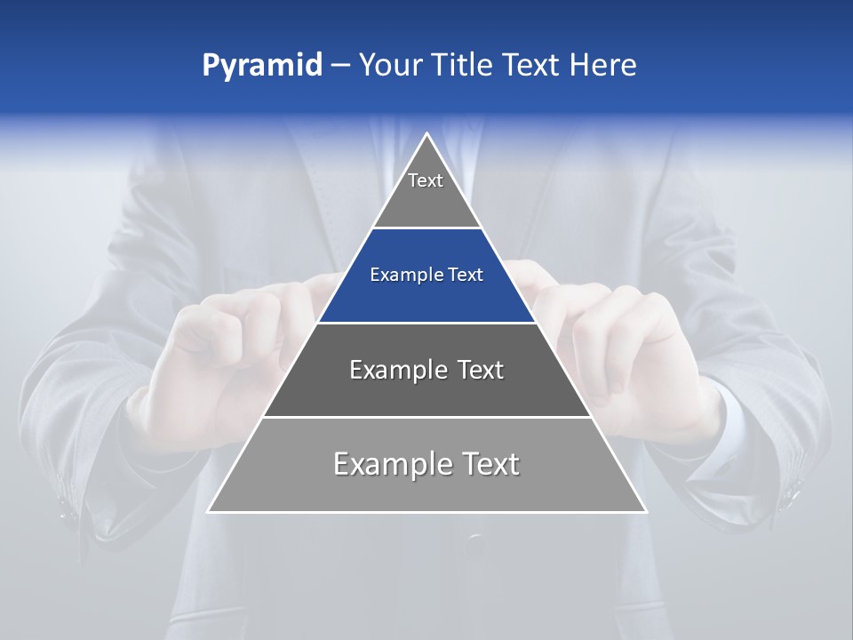 A Man In A Suit Holding A Business Card PowerPoint Template