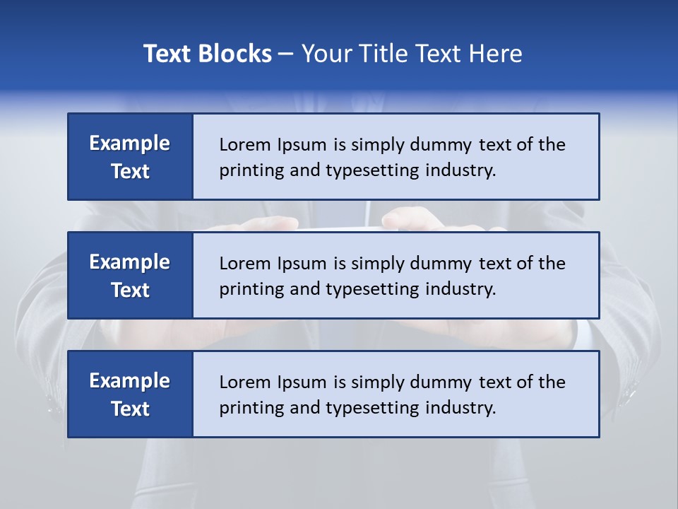 A Man In A Suit Holding A Business Card PowerPoint Template