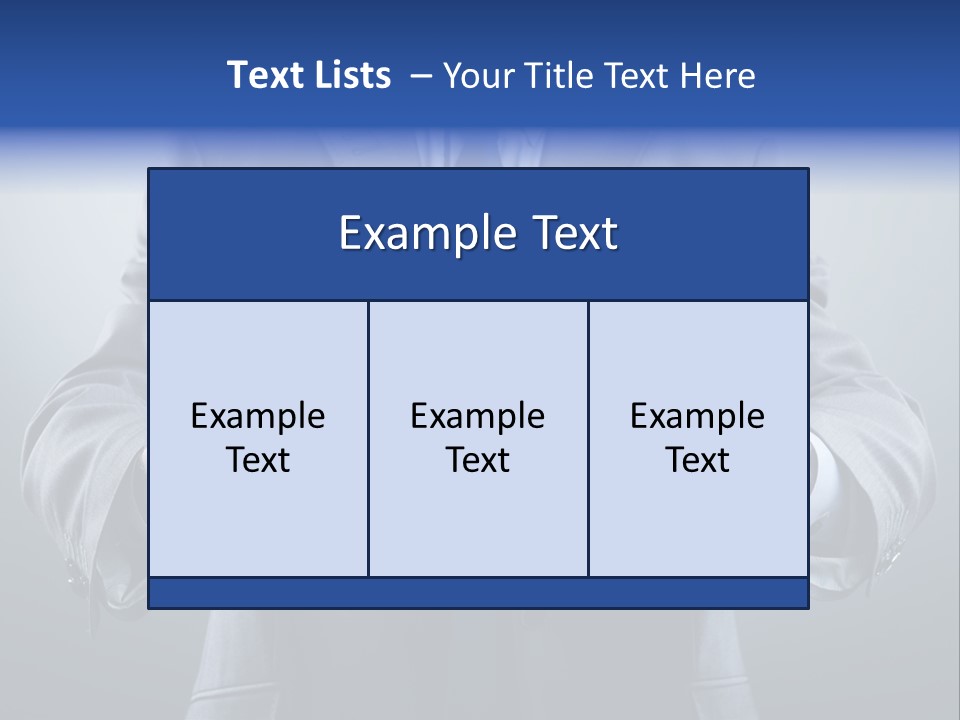 A Man In A Suit Holding A Business Card PowerPoint Template