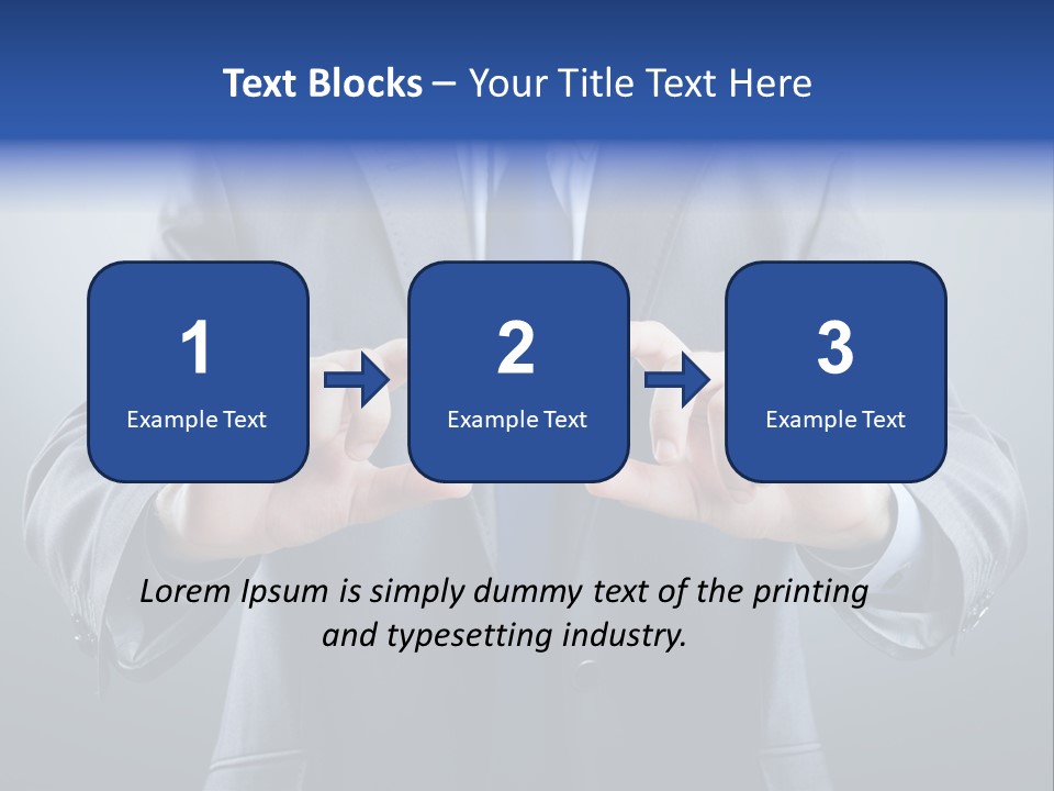 A Man In A Suit Holding A Business Card PowerPoint Template