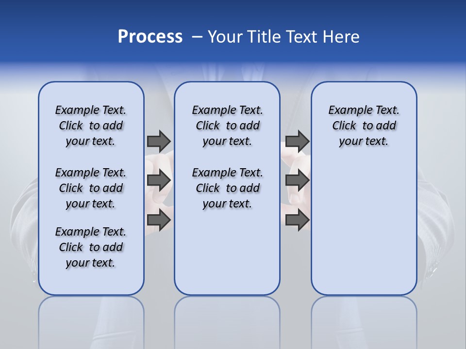 A Man In A Suit Holding A Business Card PowerPoint Template
