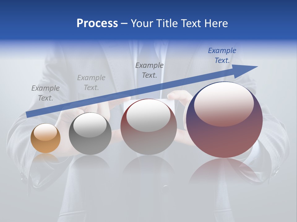 A Man In A Suit Holding A Business Card PowerPoint Template