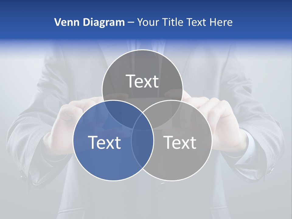 A Man In A Suit Holding A Business Card PowerPoint Template