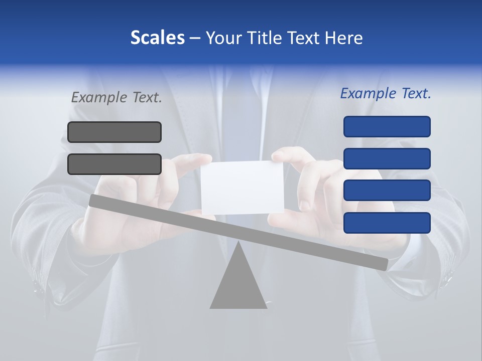 A Man In A Suit Holding A Business Card PowerPoint Template