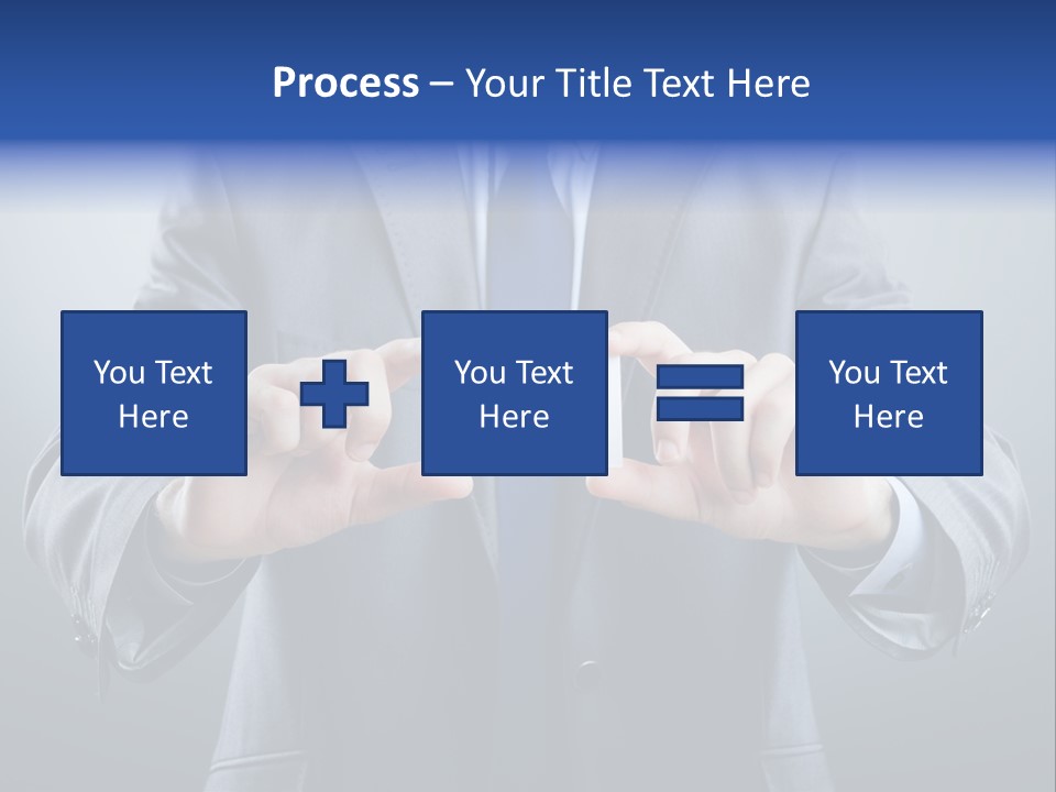 A Man In A Suit Holding A Business Card PowerPoint Template
