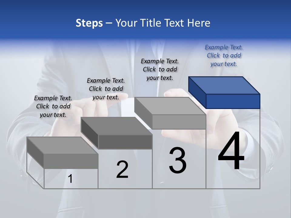 A Man In A Suit Holding A Business Card PowerPoint Template