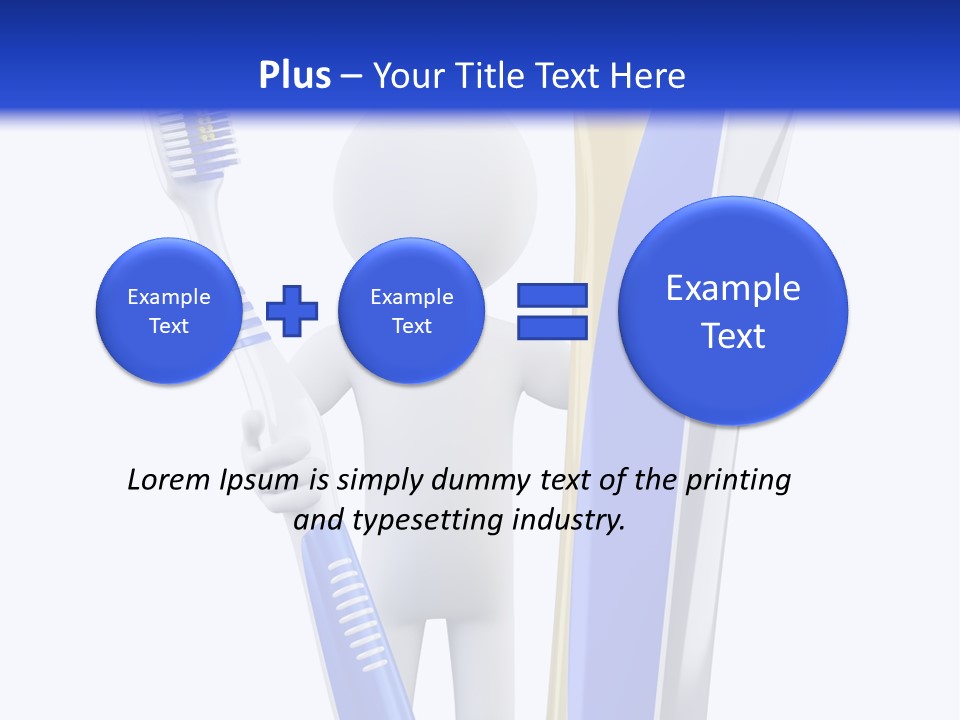 Toothbrush Grey Man PowerPoint Template