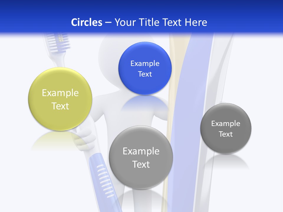 Toothbrush Grey Man PowerPoint Template