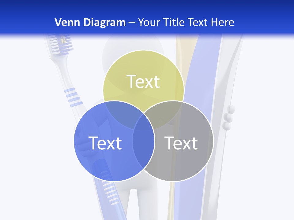 Toothbrush Grey Man PowerPoint Template