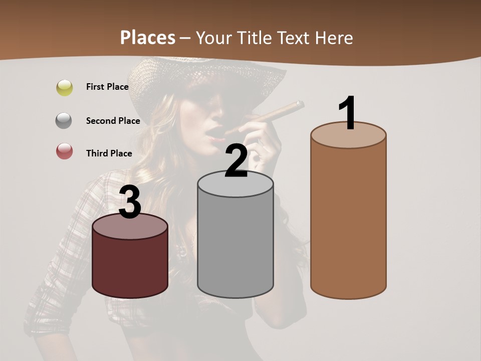 Curling Glamour Young PowerPoint Template