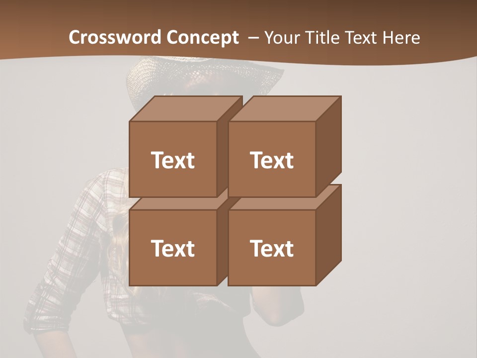 Curling Glamour Young PowerPoint Template