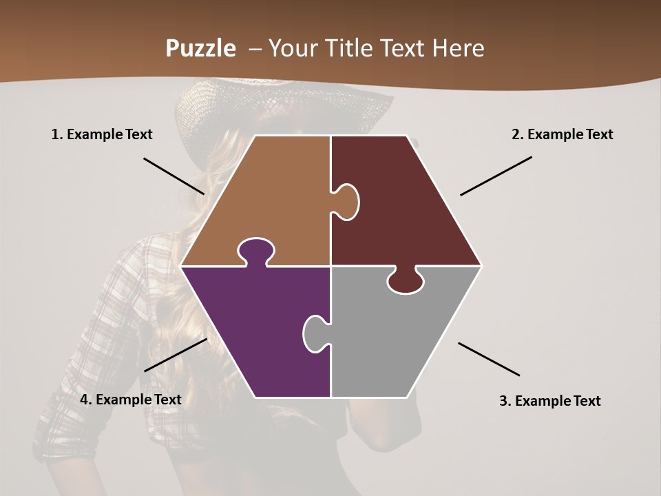 Curling Glamour Young PowerPoint Template