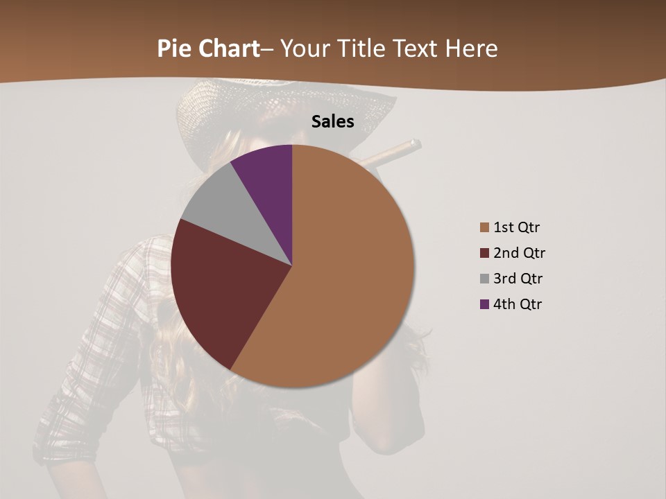 Curling Glamour Young PowerPoint Template