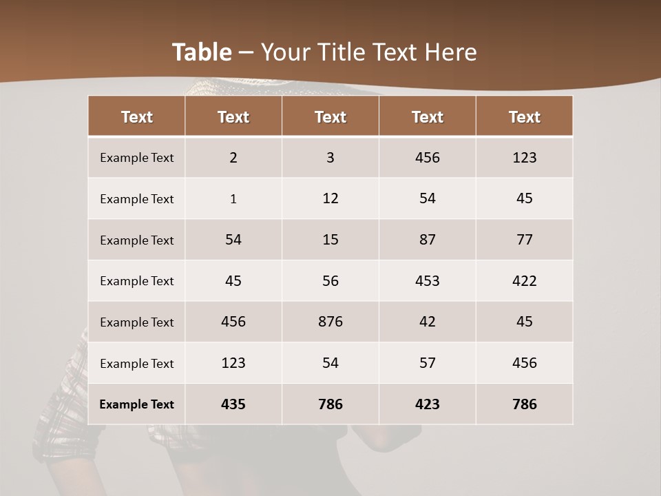 Curling Glamour Young PowerPoint Template