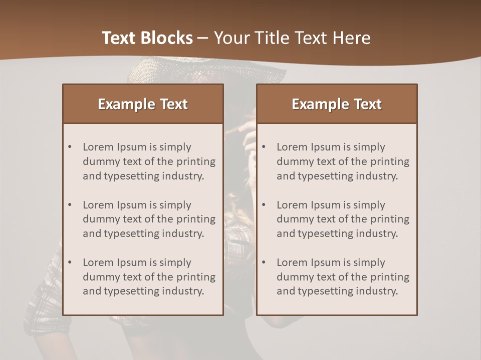 Curling Glamour Young PowerPoint Template