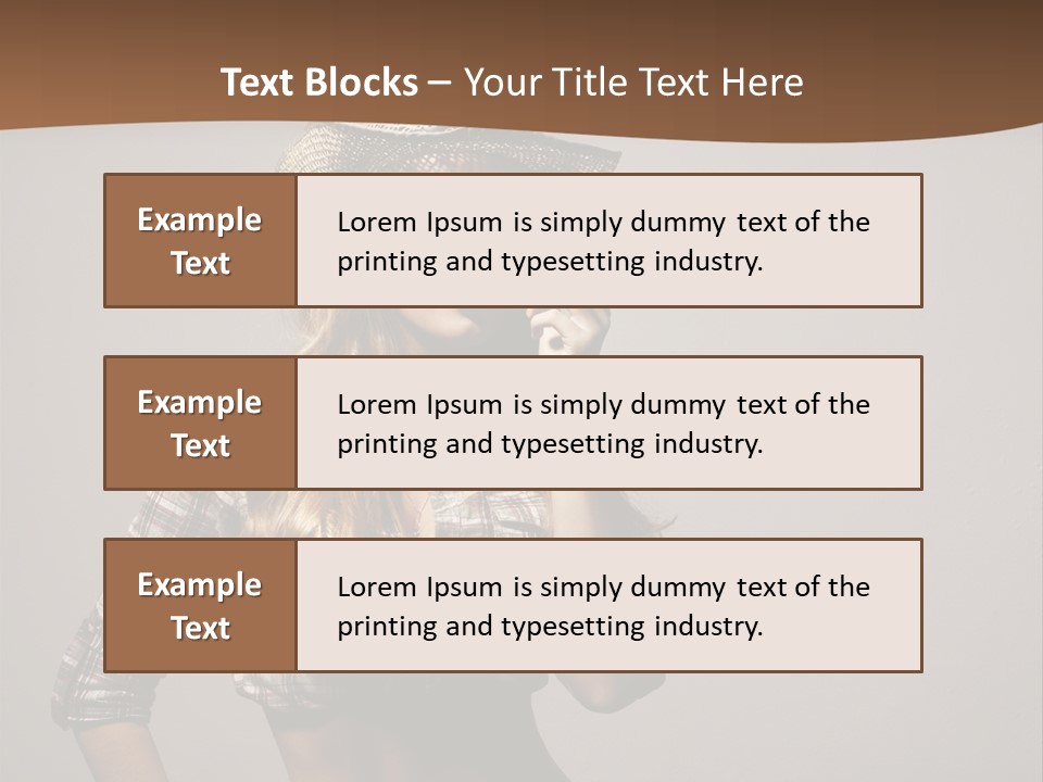 Curling Glamour Young PowerPoint Template