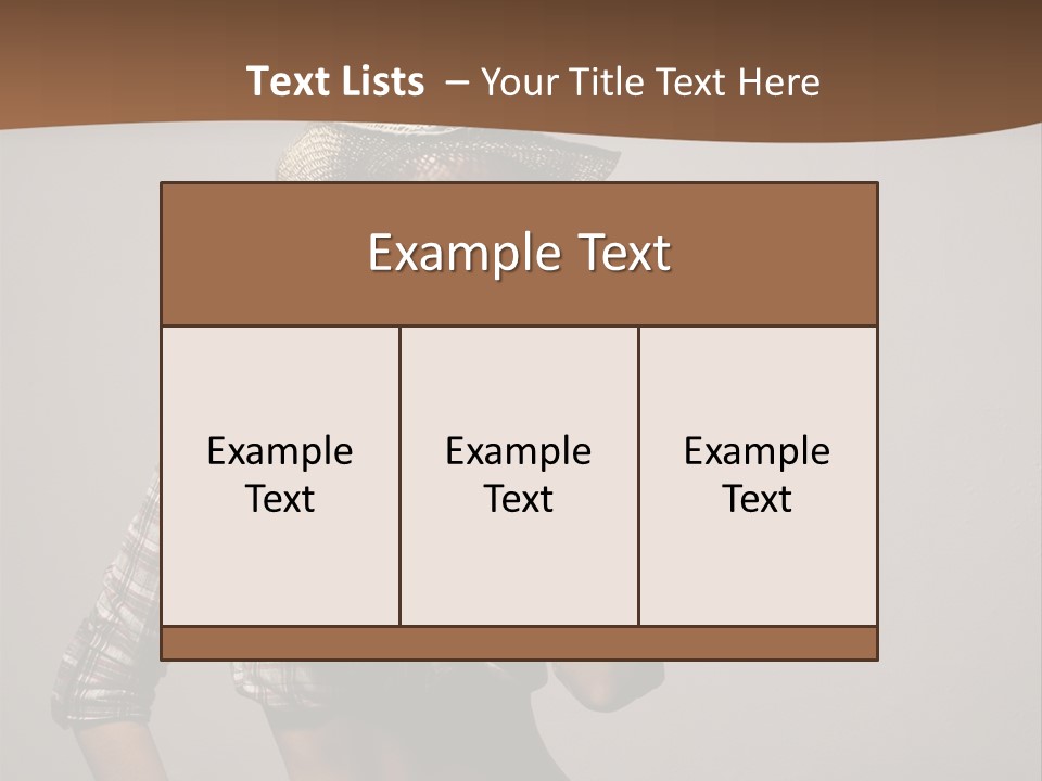 Curling Glamour Young PowerPoint Template