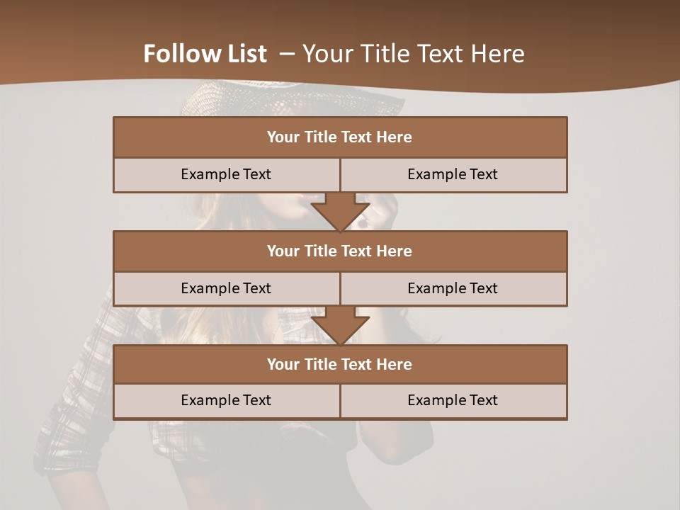 Curling Glamour Young PowerPoint Template