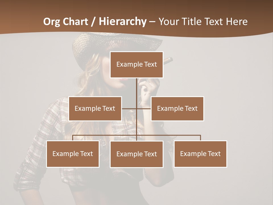 Curling Glamour Young PowerPoint Template