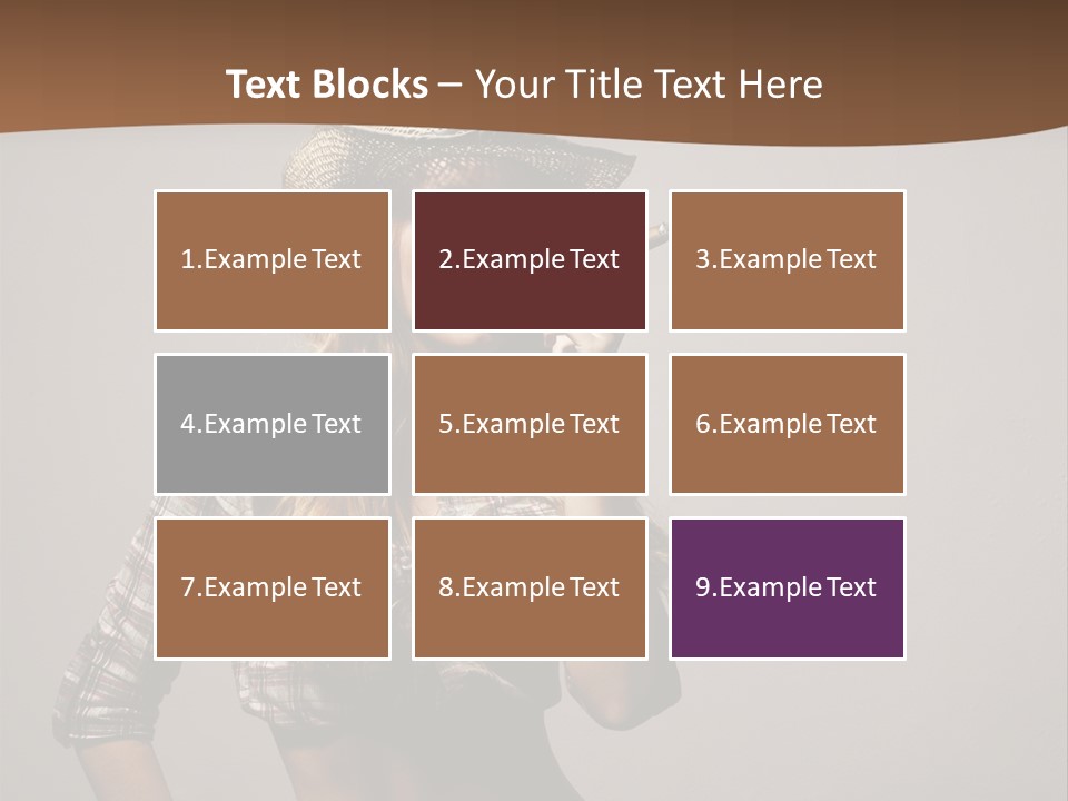Curling Glamour Young PowerPoint Template