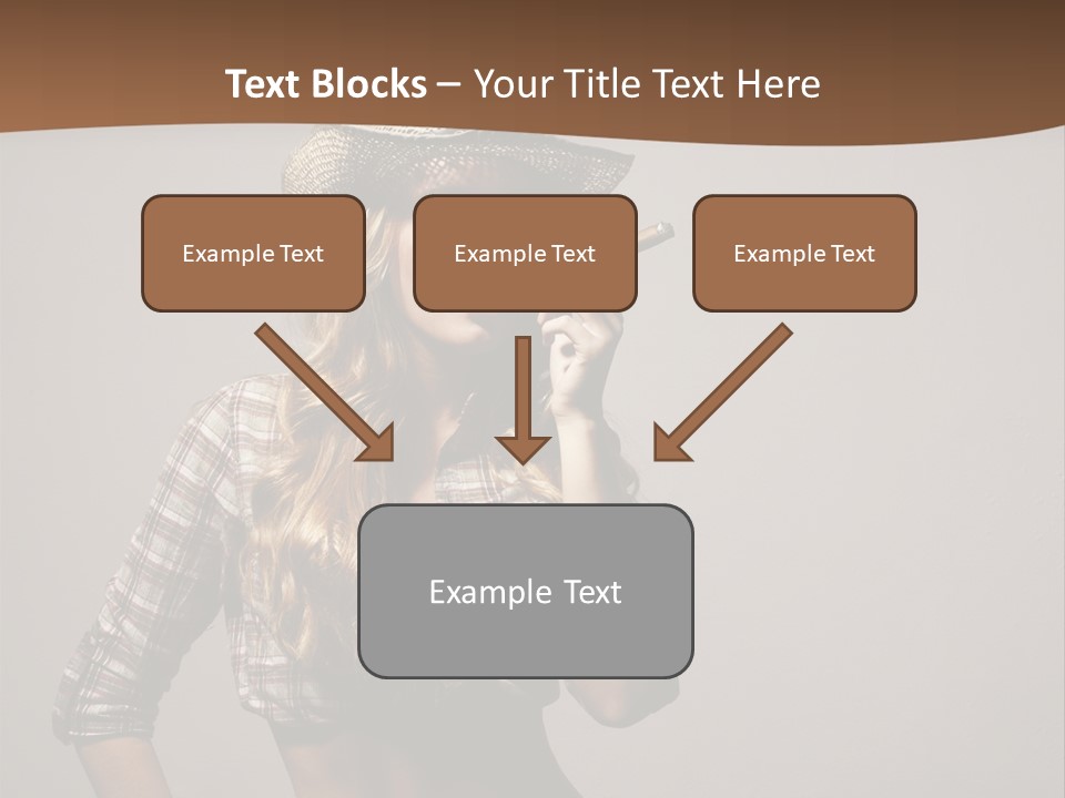 Curling Glamour Young PowerPoint Template
