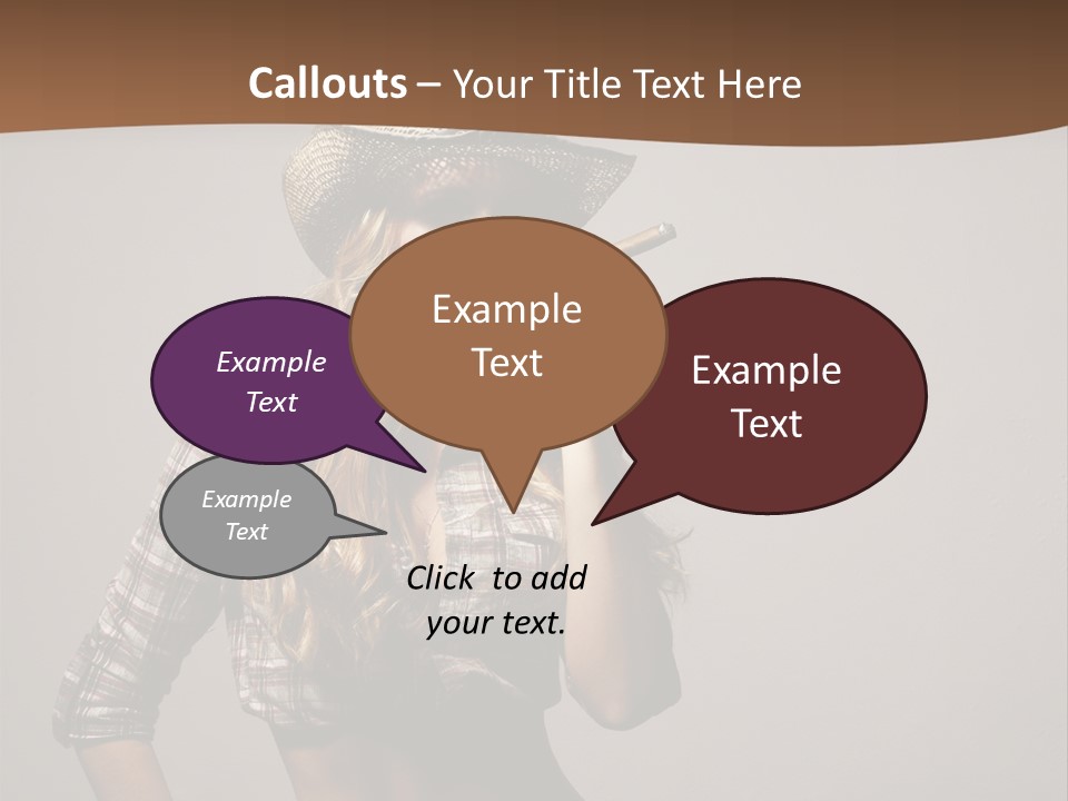 Curling Glamour Young PowerPoint Template