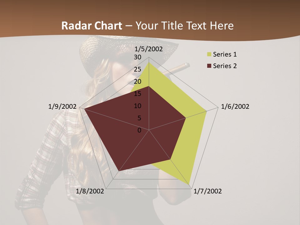 Curling Glamour Young PowerPoint Template