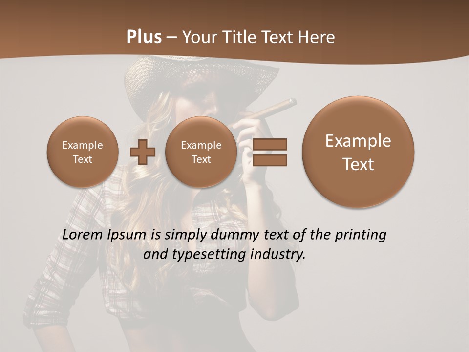 Curling Glamour Young PowerPoint Template