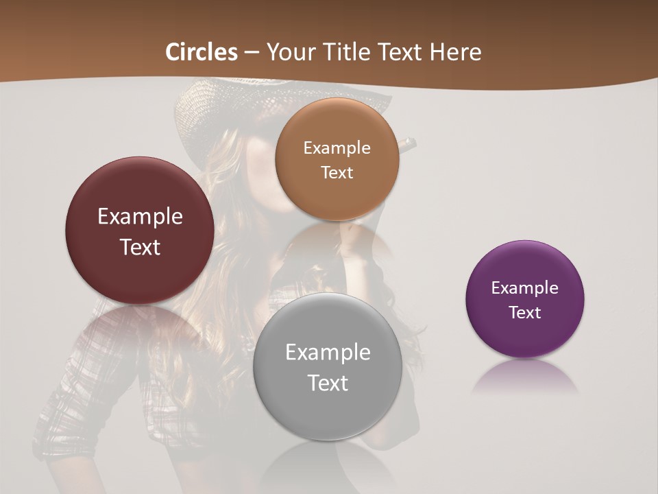 Curling Glamour Young PowerPoint Template