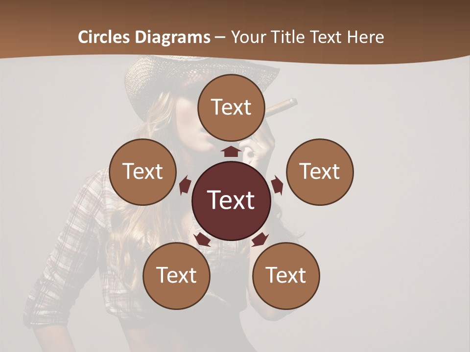 Curling Glamour Young PowerPoint Template