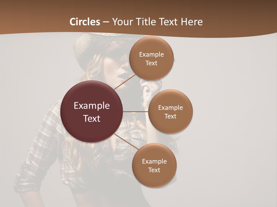 Curling Glamour Young PowerPoint Template