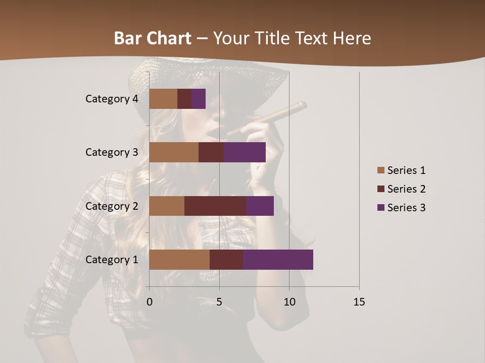 Curling Glamour Young PowerPoint Template