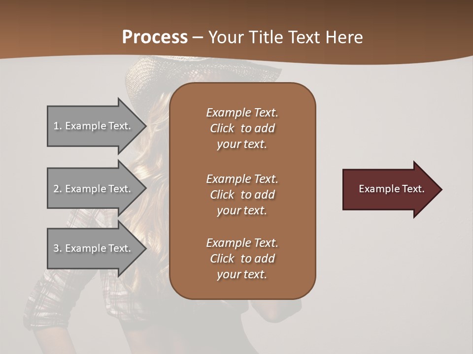 Curling Glamour Young PowerPoint Template