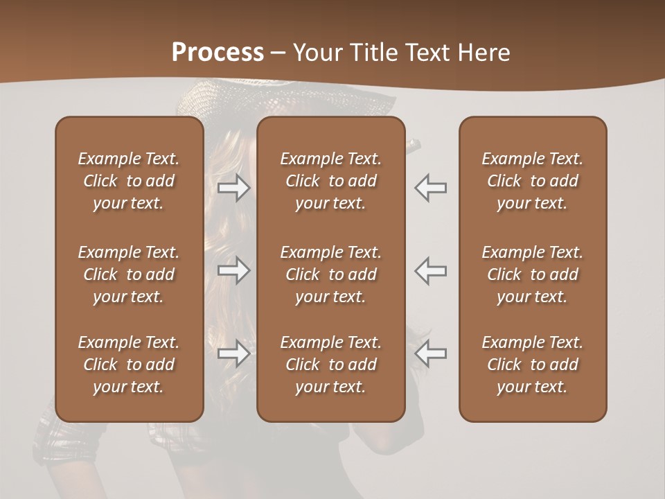 Curling Glamour Young PowerPoint Template
