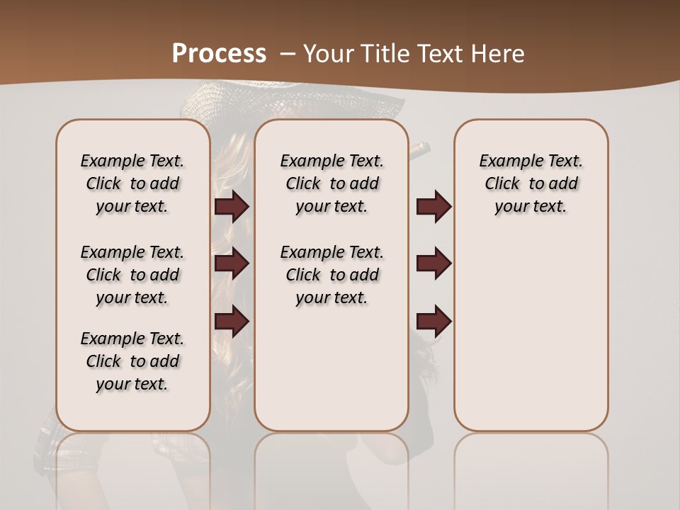 Curling Glamour Young PowerPoint Template