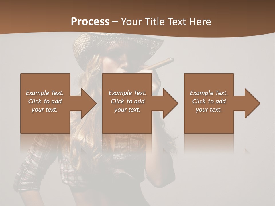 Curling Glamour Young PowerPoint Template