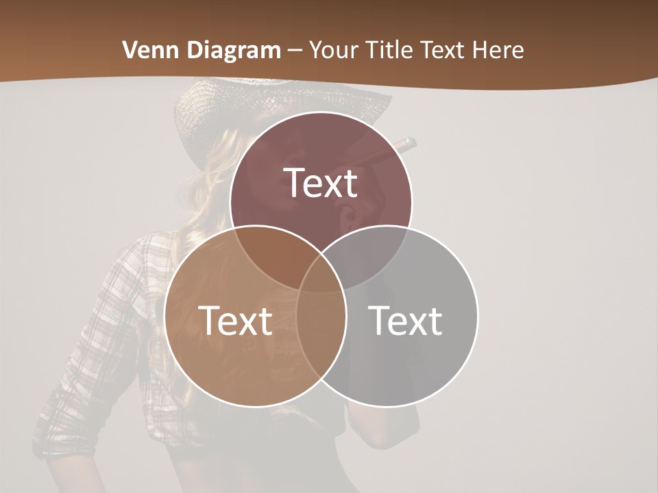 Curling Glamour Young PowerPoint Template