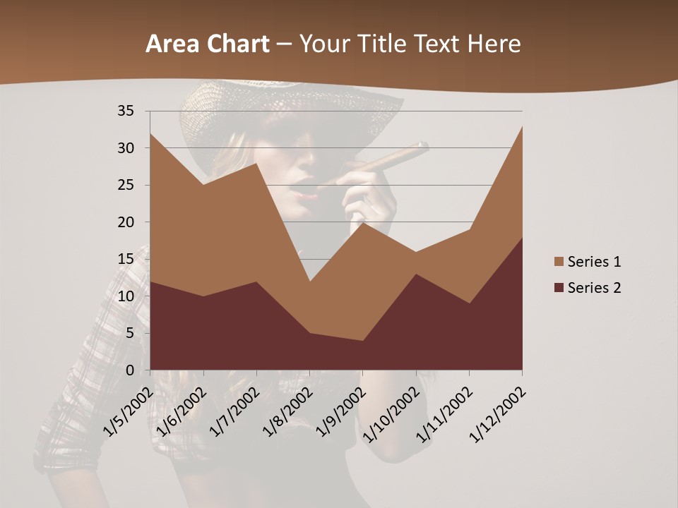 Curling Glamour Young PowerPoint Template