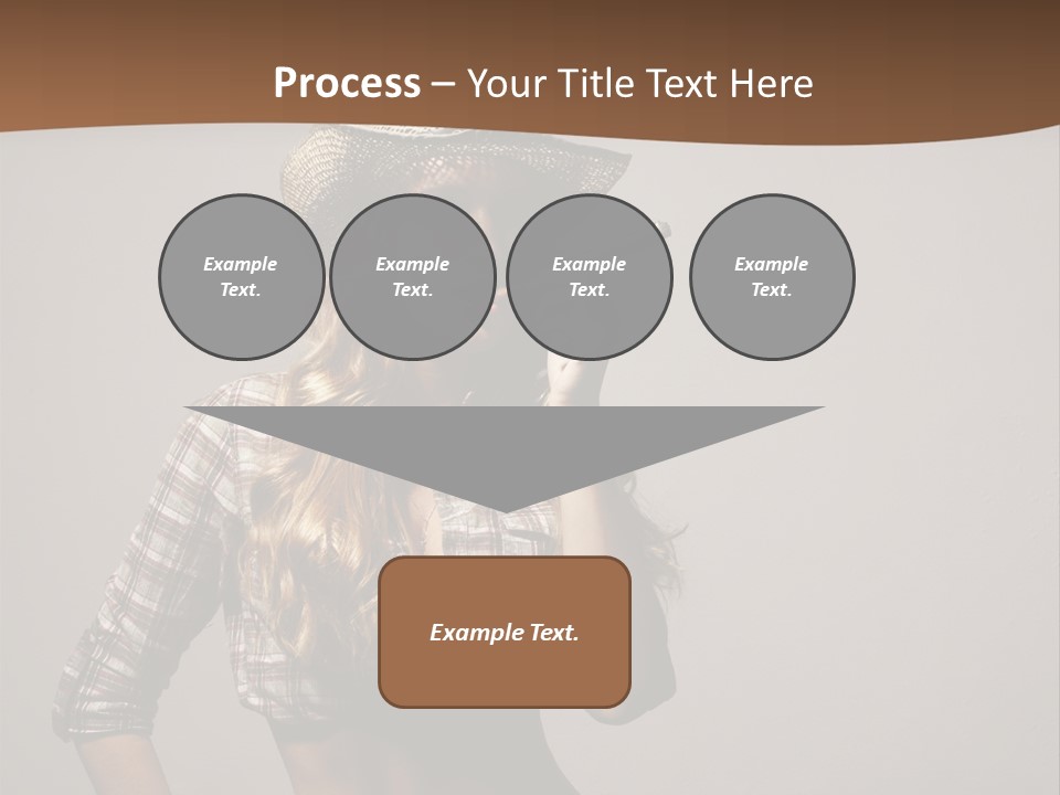 Curling Glamour Young PowerPoint Template
