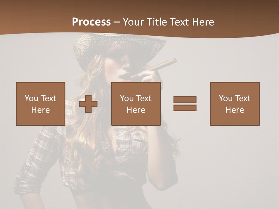 Curling Glamour Young PowerPoint Template